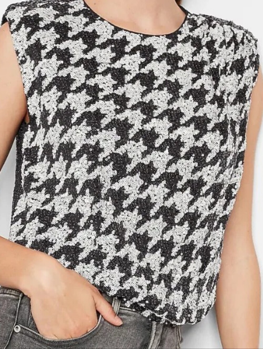 EXPRESS HEAVY SEQUINED BLOUSE